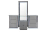 YLIME SMOOTH SILVER VANITY SET