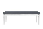CALEB SILVER BENCH WITH ACRYLIC LEGS image