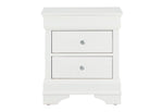 POMPEI METALLIC WHITE NIGHTSTAND image