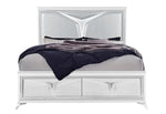ROMO WHITE QUEEN BED WITH LED