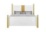 Logan White-Gold Bed