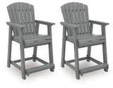 Sanctuary Beach Outdoor Counter Height Bar Stool (Set of 2)