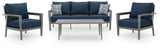 Gali Outdoor Sofa/Chairs/Table Set (Set of 4)