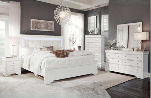 Pompei Metallic White Group With Led