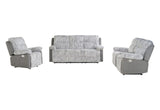 U6028 Reclining Sofa-Console Reclining Loveseat with Glider Recliner
