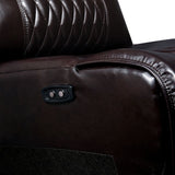 Mariah Power Sectional w/ Recliner Brown