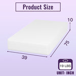 Nasturtium 10" Twin Bamboo Charcoal Infused Memory Foam