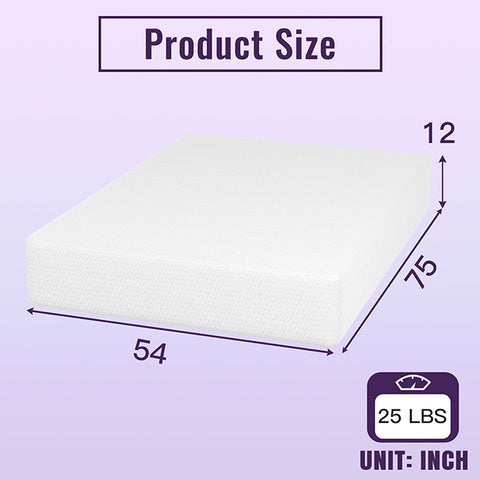 Nasturtium 12" Full Bamboo Charcoal Infused Memory Foam