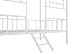 Rhonda Twin Loft Bed White, Silver, & Black