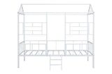Rhonda Twin Loft Bed White, Silver, & Black