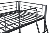 Myles Twin Loft Bed White, Silver & Black