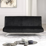 Villeneuve Futon Sofa Bed Black, Pink, & Grey