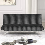 Villeneuve Futon Sofa Bed Black, Pink, & Grey