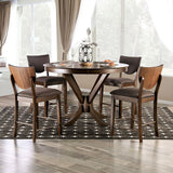 Marina 5 PC Dining Table Set Walnut