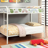 Rainbow Twin/Twin Bunk Bed Black, Silver, & White