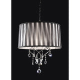 Arya Black/Chrome Ceiling Lamp, Hanging Crystal