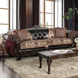 Quirino Burgundy/Dark Brown Sofa